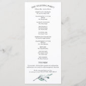 Eucalyptus Feuille Programmes de mariage vert 4x9 (Dos)