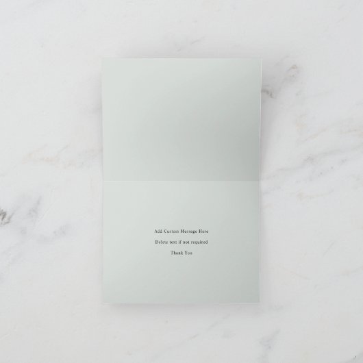 Eucalyptus Feuille simple Carte de remerciements d (Intérieur)