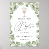 Eucalyptus Feuilles Baby Angel Baptism Affiche de  (Devant)