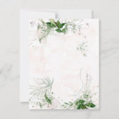 Eucalyptus Feuilles Brunch rose et Invitations mou (Dos)