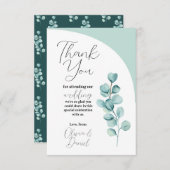 Eucalyptus Feuilles Merci Mariage mariage Menthe (Devant / Derrière)