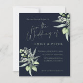 Eucalyptus Feuilles Monogramme Budget Mariage de v (Devant)