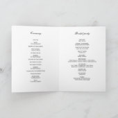 Eucalyptus feuilles programme de mariage moderne (Intérieur)