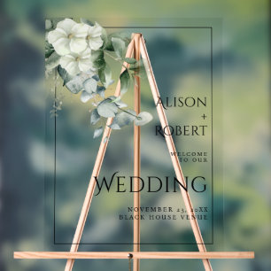 Eucalyptus, fleurs blanches frontière mariage BIEN