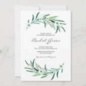 Eucalyptus floraal Baby shower Uitnodiging (Voorkant)