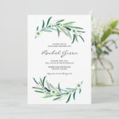 Eucalyptus floraal Baby shower Uitnodiging (Staand voorkant)