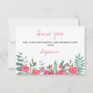 Eucalyptus Floral Baby shower Hartelijk dank Bedankkaart