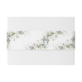 Eucalyptus Floral bruiloft uitnodiging buik band Uitnodigingen Wikkel (Achterkant Voorbeeld)