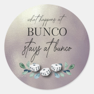 Eucalyptus Floral Dice Bunco Ronde Sticker