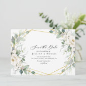 eucalyptus floral enregistrer la date invitation (Debout devant)