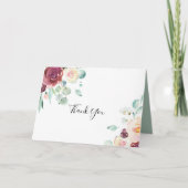 Eucalyptus Floral Folal Carte de remerciements Mar (Devant)