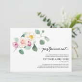 Eucalyptus Floral Huwelijk Uitstel Kaart (Staand voorkant)