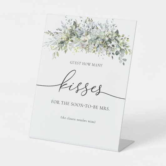 Eucalyptus Floral Invité Combien de Baisers Signe (Recto)