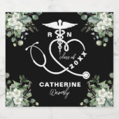 Eucalyptus Floral Nursing School Sparkling Wijnetiket (Enkel label)