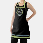 Eucalyptus Floral Script Specialized Apron Schort (Insitu)