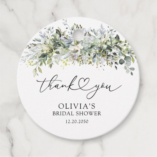 Eucalyptus Floral Vrijgezellenfeest Gift Label (Voorkant)
