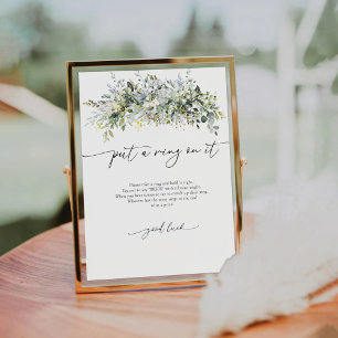 Eucalyptus Floral zette er een ring op Reclamebord Met Voetstuk