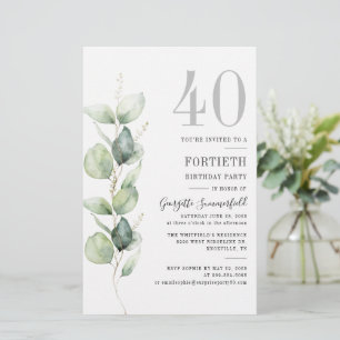 Eucalyptus Foliage 40e verjaardag Briefpapier