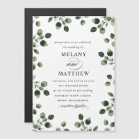 Eucalyptus Foliage bruiloft nodigkaart magnet