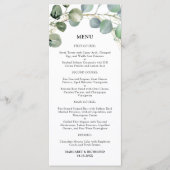 Eucalyptus Foliage Elegant Greenery Wedding Menu (Voorkant)
