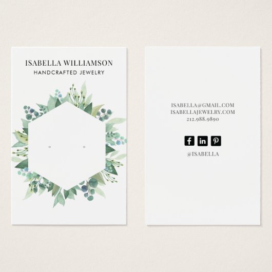 Eucalyptus Foliage Elevage Bijoux Display (Devant & derrière)