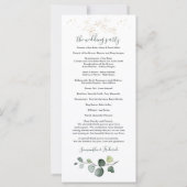 Eucalyptus Foliage Gold Programme de mariage des F (Dos)