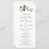 Eucalyptus Foliage Gold Programme de mariage des F (Devant / Derrière)