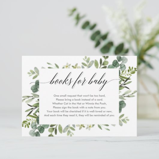 Eucalyptus foliage greenerage book request informatiekaartje (Staand voorkant)