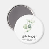 Eucalyptus Foliage Keepsake Bruiloft Bewaar de dat Magneet (Voorkant / Achterkant)