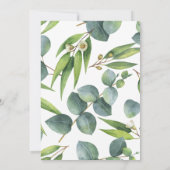 Eucalyptus Foliage Mariage Réception Invitation (Dos)