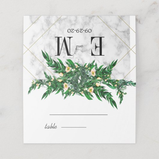 Eucalyptus Foliage Rustisch groen wit (Buitenkant ongevouwen)