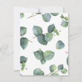 Eucalyptus Foliage Weddenschap Bewaar de datum Save The Date (Achterkant)