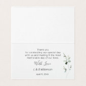 Eucalyptus Foliage Wedding Dank je gevouwen kaart (Binnenkant ongevouwen)