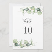 Eucalyptus Foliage Wedding Table Number 10 (Achterkant)