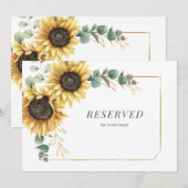 Eucalyptus Foliage - Zonnebloem Band Gereserveerd (Voorkant / Achterkant)