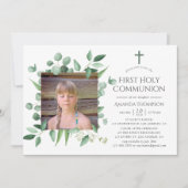 Eucalyptus Forest Greenery First Heilige Communie Kaart (Voorkant)