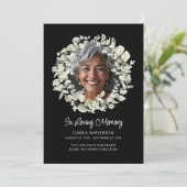 Eucalyptus foto begrafenis/gedenkteken kaart (Staand voorkant)