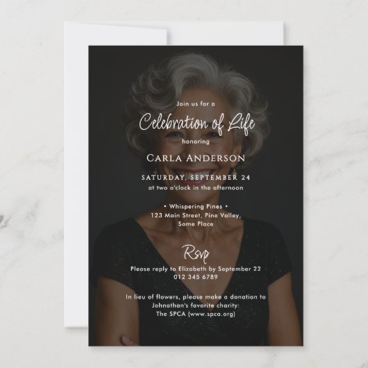 Eucalyptus foto begrafenis/gedenkteken kaart (Achterkant)