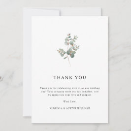 Eucalyptus Foto Dank u kaart