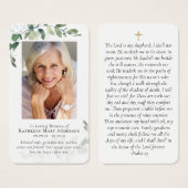 Eucalyptus Foto Memorial Prayer Kaart (Voorkant /achterkant)