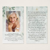 Eucalyptus Foto Memorial Prayer Kaart (Voorkant /achterkant)