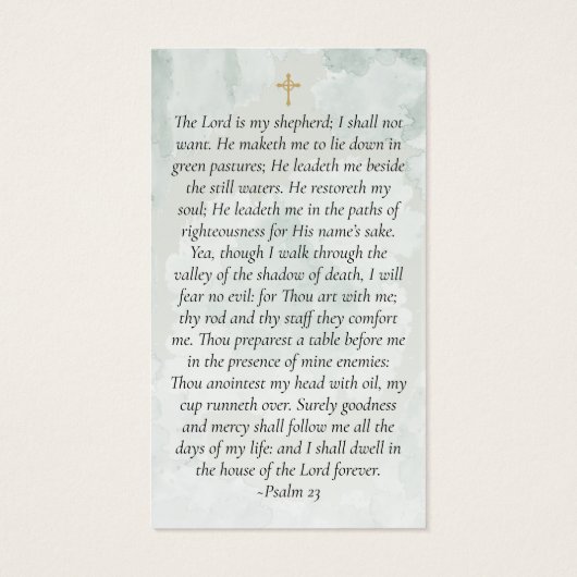 Eucalyptus Foto Memorial Prayer Kaart (Achterkant)