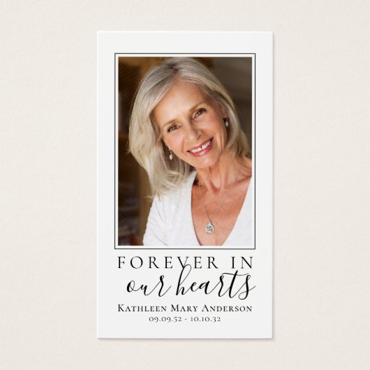 Eucalyptus Foto Memorial Prayer Kaart (Voorkant)