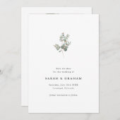 Eucalyptus foto save the date (Voorkant / Achterkant)