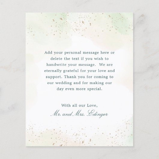 Eucalyptus Fotobudget Weddenschap Hartelijk dank (Achterkant)