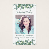 Eucalyptus Fotosympathie Funeral Prayer Kaart (Voorkant)