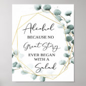 Eucalyptus Funny Alcohol Bar Poster (Voorkant)