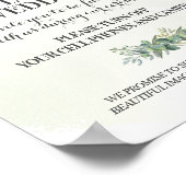 Eucalyptus Garden Unplugged Weddenbord Poster (Hoek)