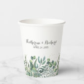 Eucalyptus Garden Wedding Papieren Bekers (Voorkant)