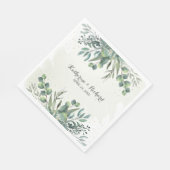 Eucalyptus Garden Wedding Servet (Hoek)